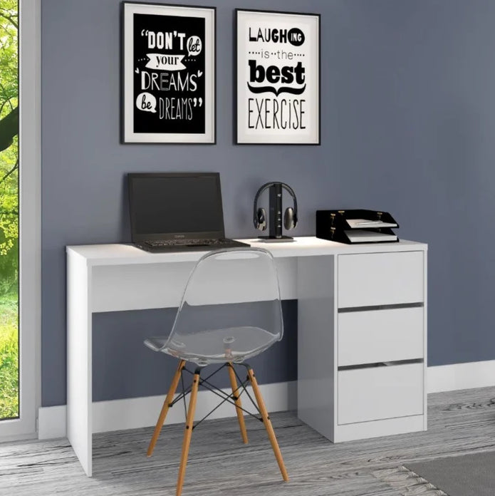 MESA DE ESCRITORIO SLIM | 3 GAV | BRANCO FOSCO (ATUALLE)