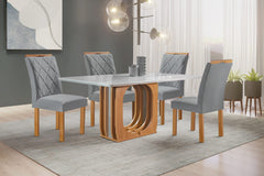 Mesa Toronto Tampo Smart Plus Com 4 Cadeiras Toronto