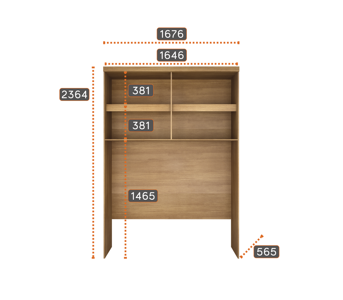 Guarda Roupa Modulado Rizon | Cumaru