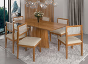 MESA BARCELONA 1.80X0.90 + 6 CADEIRAS SANTORINI