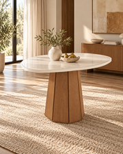 MESA JADE TAMPO ORGANICO 135x105 C/ VIDRO OFF