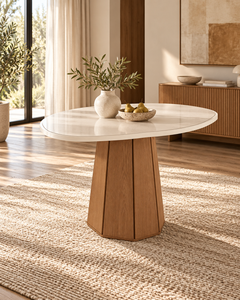 MESA JADE TAMPO ORGANICO 135x105 C/ VIDRO OFF