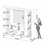 Guarda-Roupa Casal 8 Portas Imop Milão