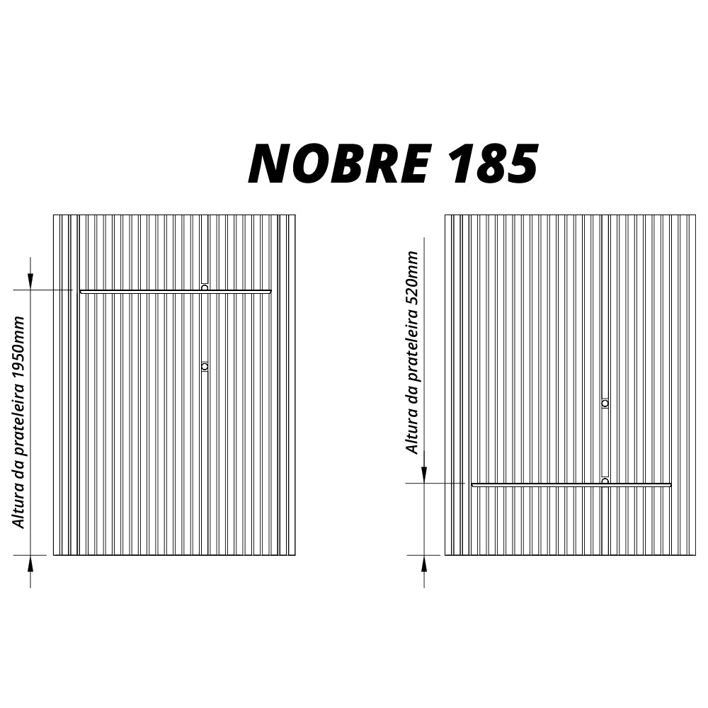 Painel Nobre Ripado 185 Com Led | Naturale