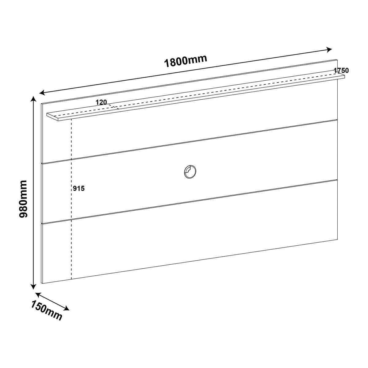 Painel para TV até 47'' Slim  - Artely