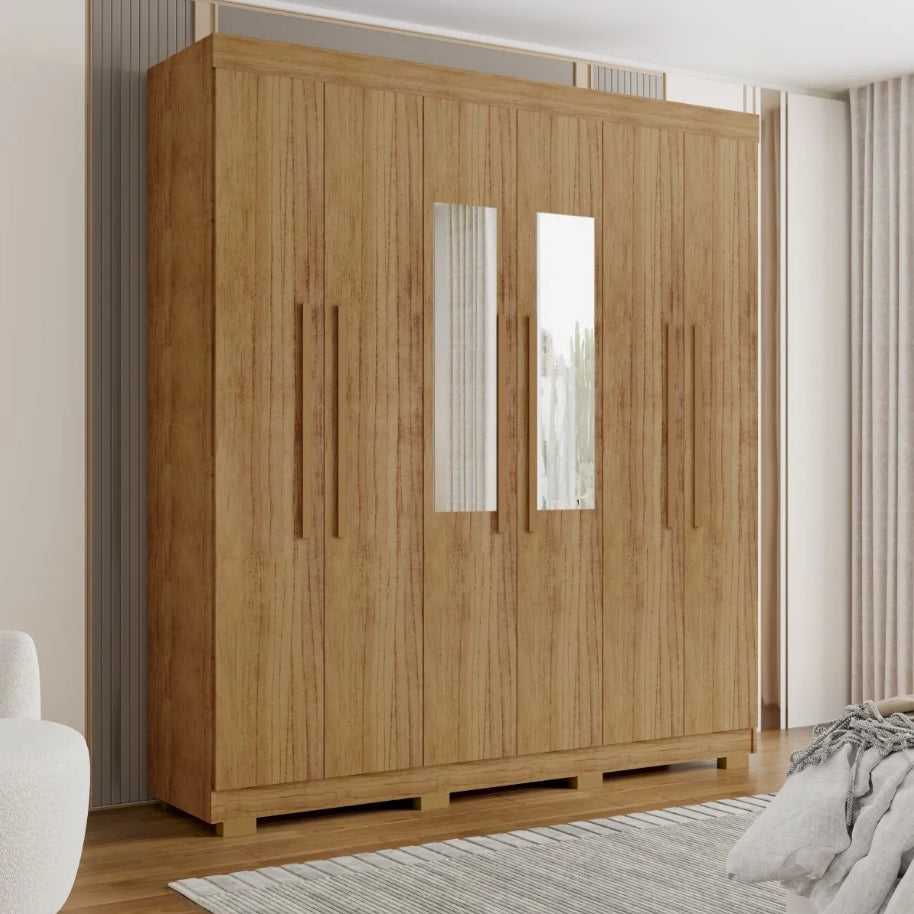 GUARDA ROUPA PORTO BELLO PLUS 6 PORTAS 3 GAVETAS