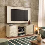 Rack e Painel Van Gogh- Off White/ Naturale