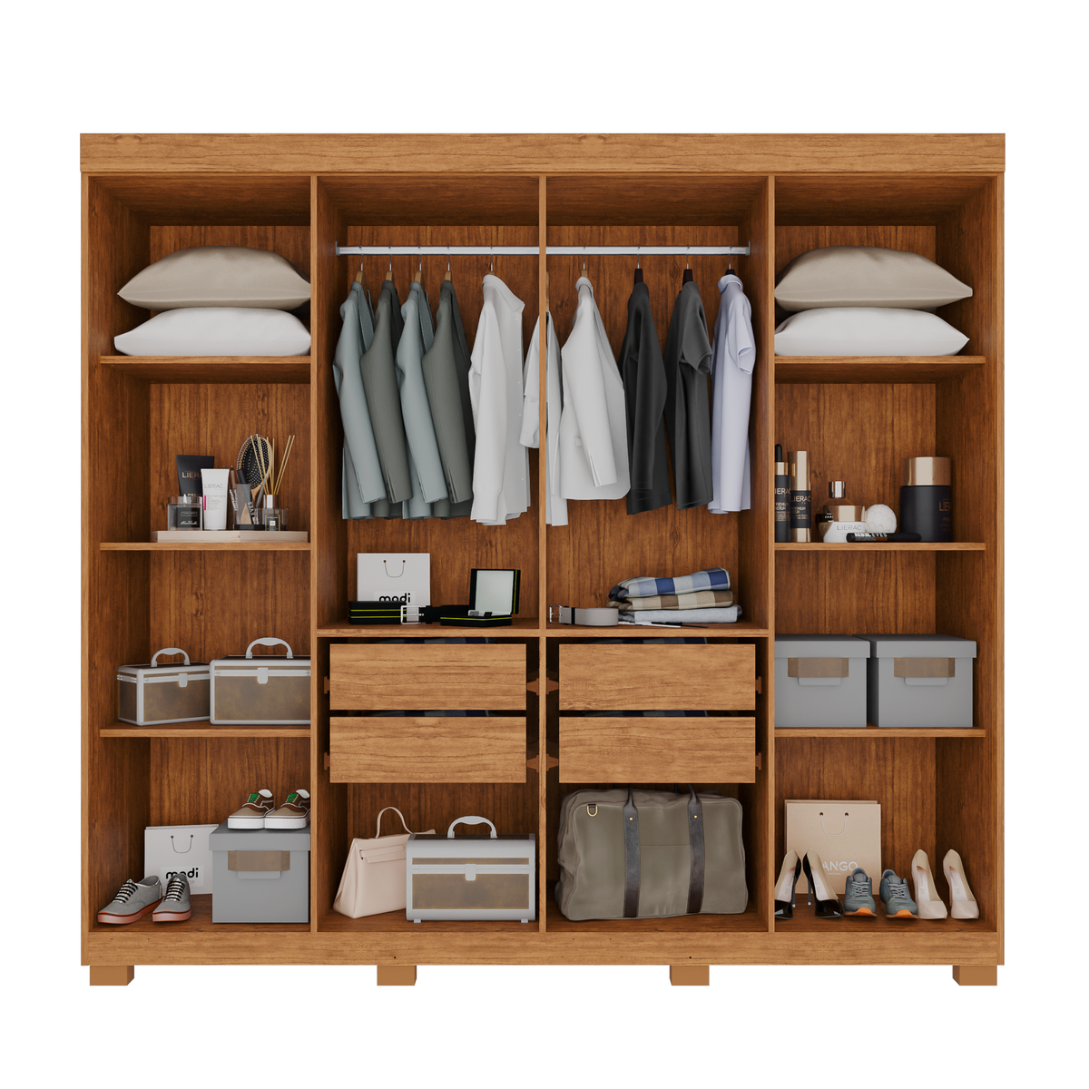 GUARDA ROUPA MILANO 8PTS PRIME- CINAMOMO