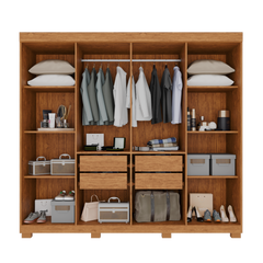 GUARDA ROUPA MILANO 8PTS PRIME- CINAMOMO