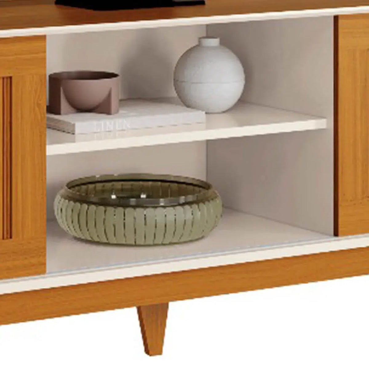 Rack King Off White/Cedro Ripado 3D