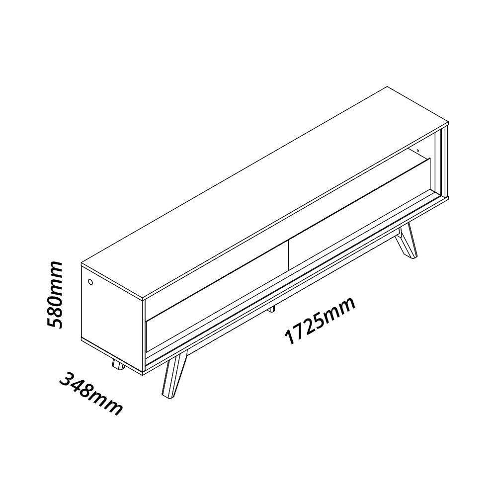 RACK REQUINTE 172 C/LED NATURALE/OFF WHITE