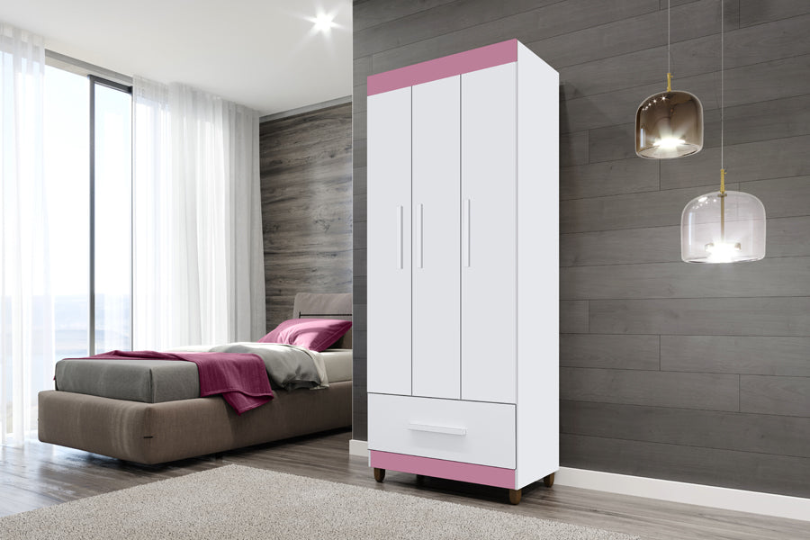 Guarda Roupa 3 Portas 1 Gaveta Canadá Borsari