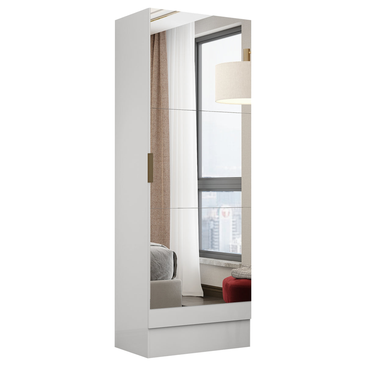 Sapateira/Multiuso Maricá 1 Porta Com Espelho Premium