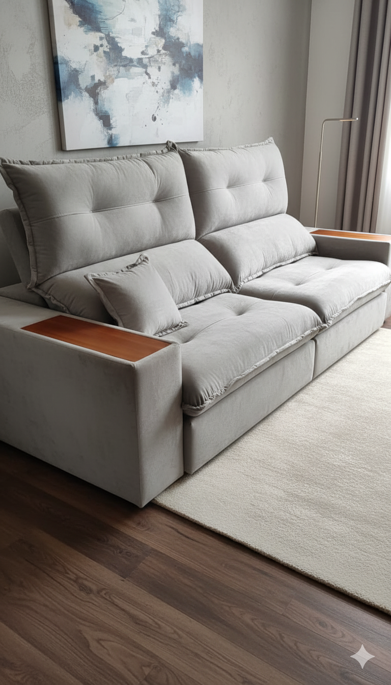 SOFA RETRATIL BARCELONA | BEGE (2.5M)