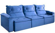 SOFA RETRATIL E RECLINAVEL ITALIA 3 MODULOS - AZUL