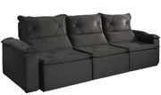 SOFA RETRATIL E RECLINAVEL ITALIA 3 MODULOS - AZUL
