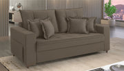 SOFA VICAM C/ ALMOFADAS 2M- 5018 CINZA CLARO