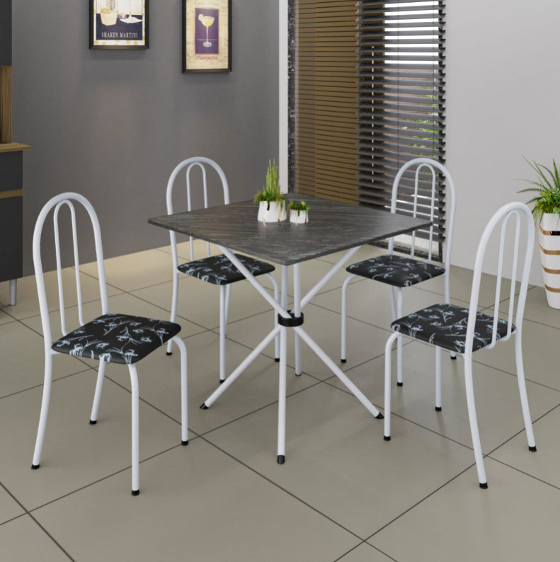 MESA TUB 048 PEDRA 70X70CM- BRANCO