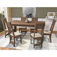 Mesa Caribe Com 6 Cadeiras- Noce Linho