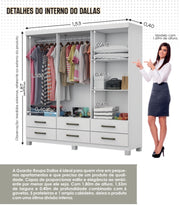 GUARDA ROUPA DALLAS GOLD - FREIJO FREIJO