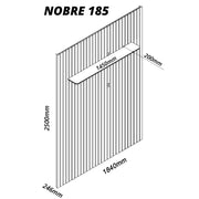 Painel Nobre Ripado 185 Com Led | Naturale