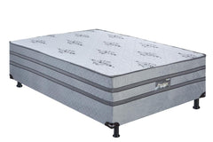 CAMA BOX CASAL MOLAS ENSACADAS PRESTIGIE | CINZA