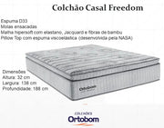 COLCHAO MOLAS ENSACADAS NEW FREEDOM 138X188X32 CASAL