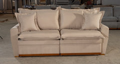 SOFA RETRATIL E RECLINÁVEL DOHA | BAU | LINHO