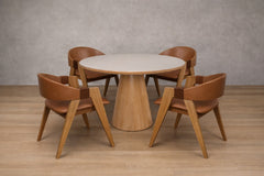 MESA PARIS | C/ VIDRO + 4 CADEIRAS RAVENA