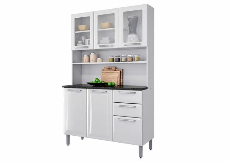 KIT COZINHA PRATIKA ITATIAIA 6 PORTAS 2 GAVETA | 105CM