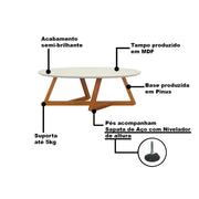 MESA DE CENTRO CLASSIC OFF WHITE/NATURE (TEBARROT)