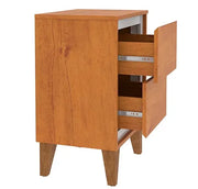 Mesa De Cabeceira Flora Cedro/Off White