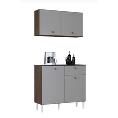 Balcão Com Aéreo 90cm - Poquema