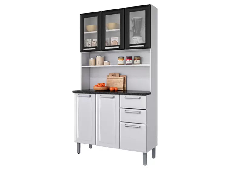 KIT COZINHA PRATIKA ITATIAIA 6 PORTAS 2 GAVETA | 105CM