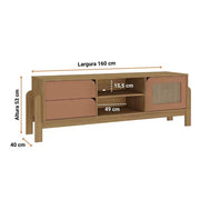 Rack Artely Nature Carvalho/Terracota