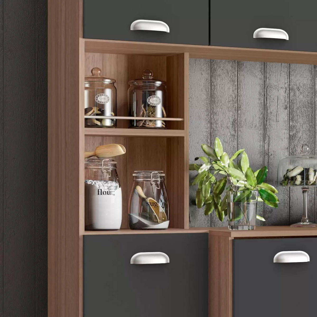 COZINHA SUSPENSA MILA CARVALHO OAK/OFF WHITE