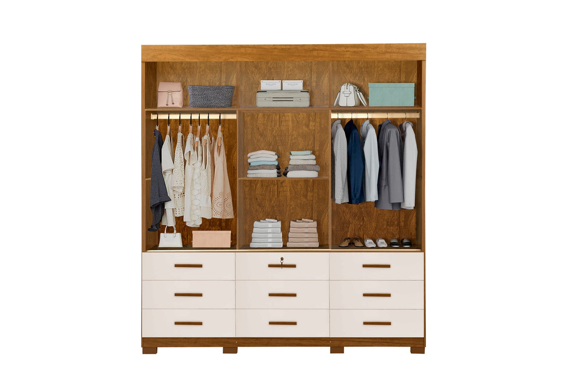 GUARDA ROUPA ITAPEMA 3 PORTAS DESLIZANTES 9 GAVETAS