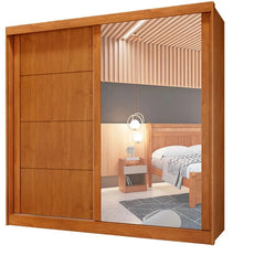 GUARDA ROUPA VIENA COM ESPELHO 2 PORTAS 4 GAVETAS