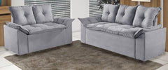 SOFA 2 E 3 LUGARES MALDIVAS - CINZA