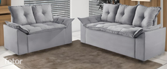 SOFA 2 E 3 LUGARES MALDIVAS - CINZA