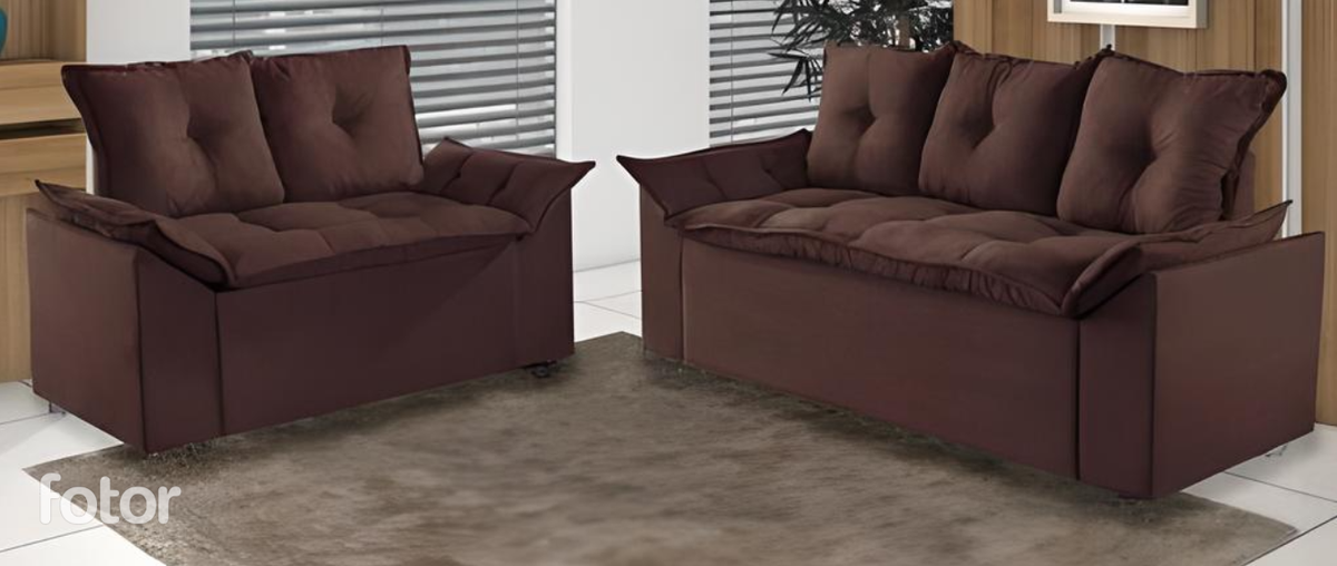 SOFA 2 E 3 LUGARES MALDIVAS - CINZA