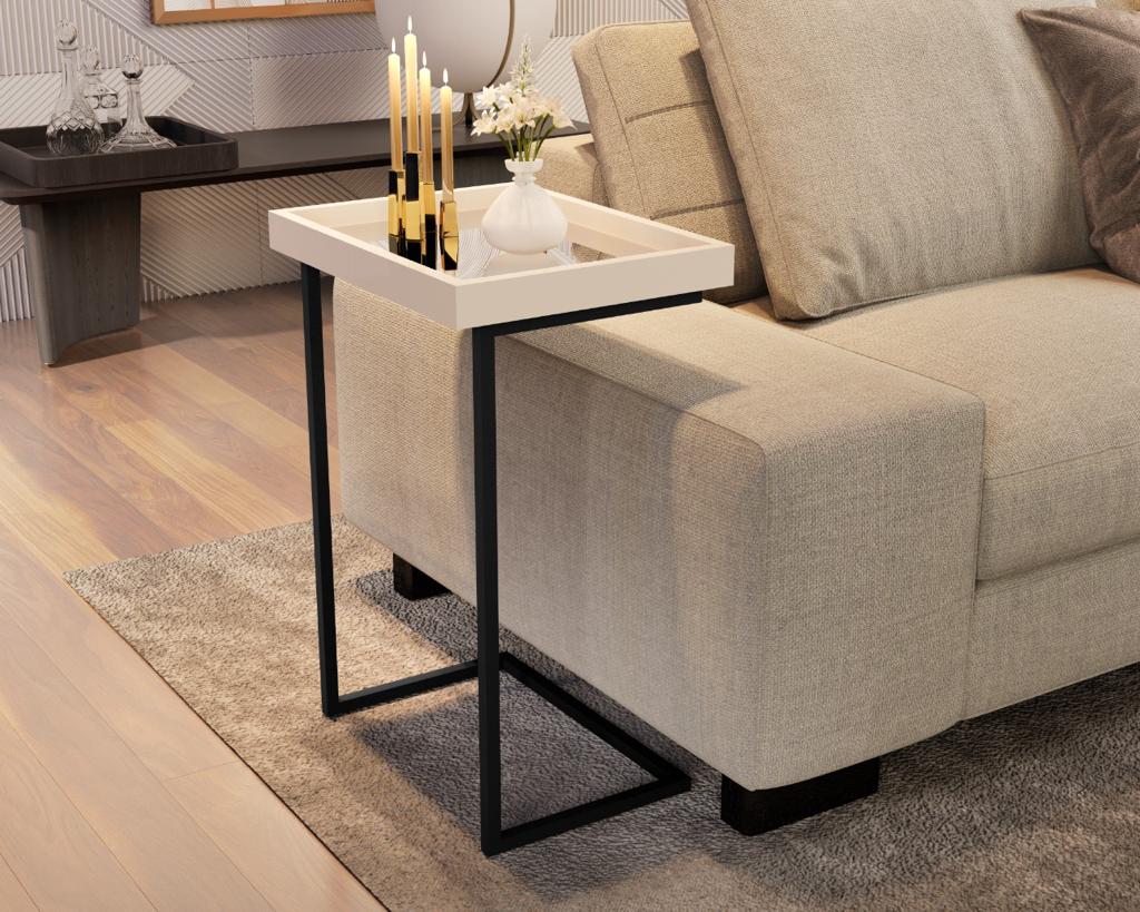 MESA DE APOIO SOFA JB 4774 LUXO- PEROLA
