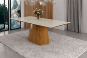 MESA BARCELONA | C/ VIDRO | OFF WHITE