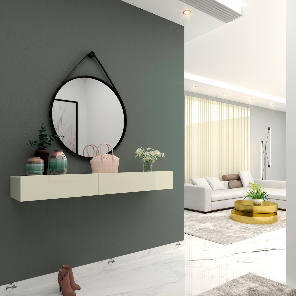 Nicho Nobre 157 C/ 2 Gavetas Off White