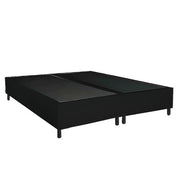 BASE BOX BIPARTIDO CASAL - (138X188) PRETO SUEDE