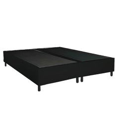 BASE BOX BIPARTIDO CASAL - (138X188) PRETO SUEDE