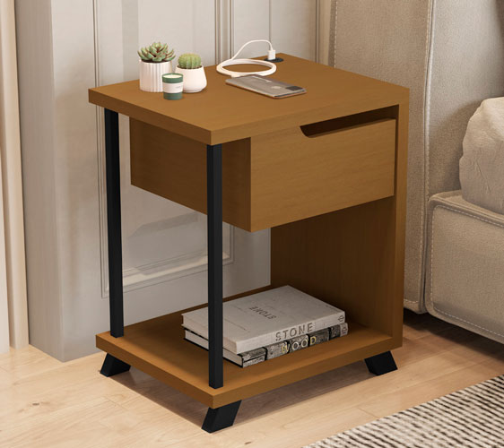 Mesa de Cabeceira com Entrada USB Integrada JB 1010