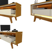 RACK REQUINTE 172 C/LED NATURALE/OFF WHITE