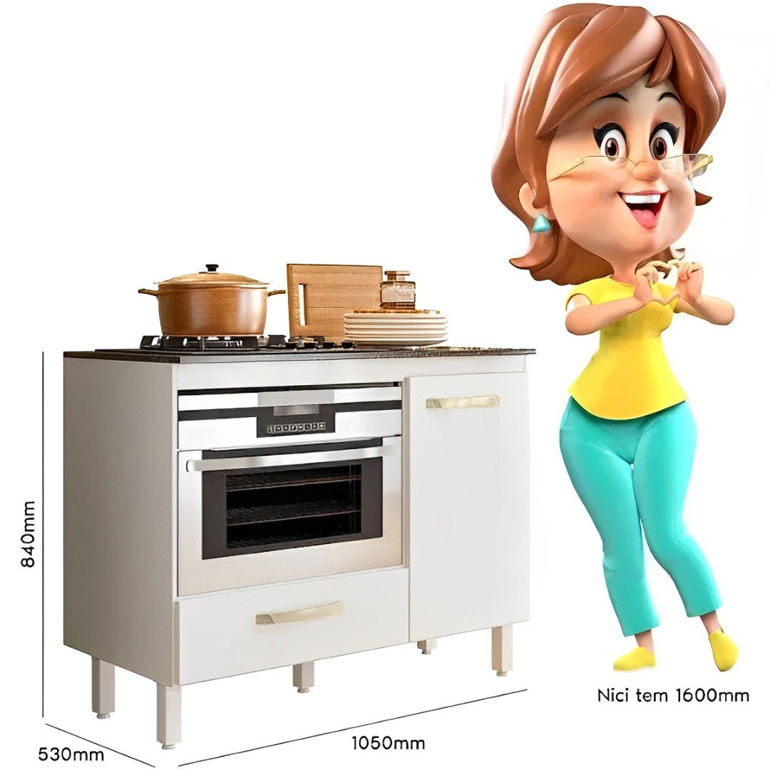 BALCAO PARA COOKTOP FIT | PORTA FECHADA