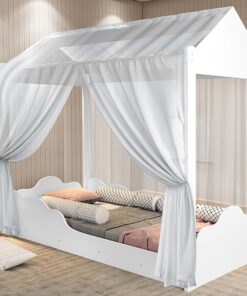 Cama Montessoriana Dossel- Branco